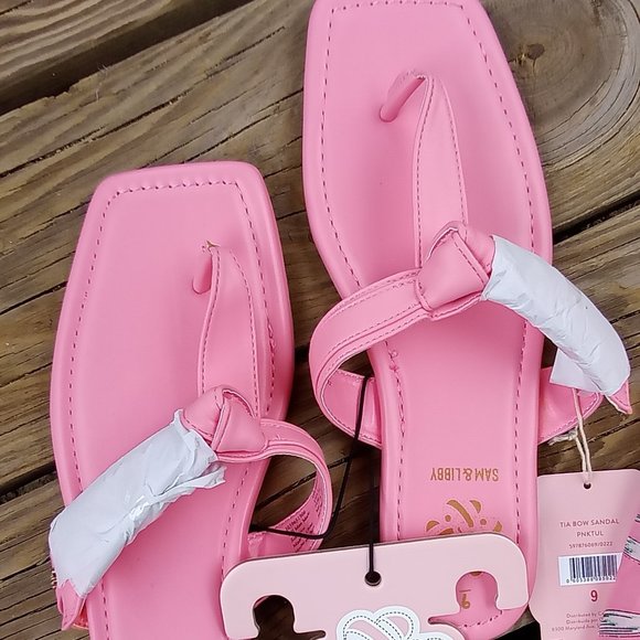 Sam & Libby Shoes Nwt Sam Libby Pink Sandals Slip On Back Strap Size 9 Poshmark